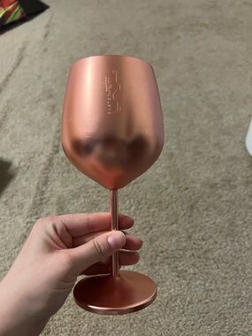 Metallic Rose Gold Wine Glass - Unbranded Elegant Stemware